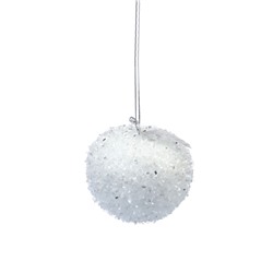 Ёлочные игрушки 3 шт. «Яблочко» 7×7.5 см, белый