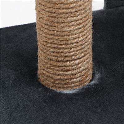 Когтеточка «Столбик» с дугой и игрушкой, 35×30×54 см, микс цветов