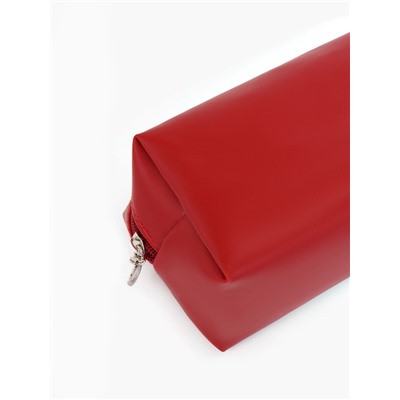 Косметичка женская ONE COLOR, на молнии, экокожа, бордовая
