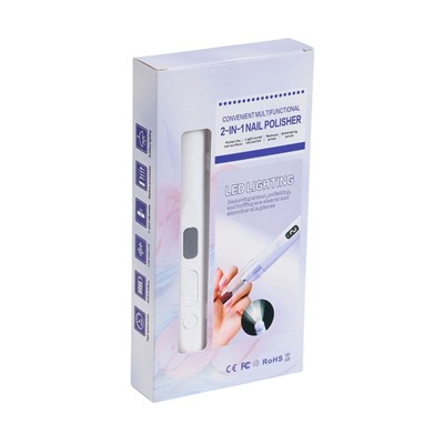 Машинка для маникюра LMM-01-05, 5 насадок, 2 Вт, АКБ, белый