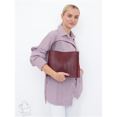 Сумка женская кожаная 2385-1Y d.wine red Polina&Eiterou