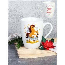 Кружка 400 мл Лошадь Символ года 2026  / AG-2026 /уп 12/72/новогодняя