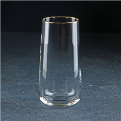 Стакан «Генуя», 500 мл, стекло, с золотой отводкой, прозрачный