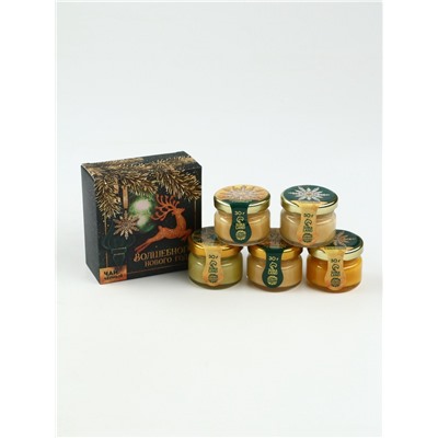 Подарочный набор новогодний «Волшебного нового года»: чай, крем-мёд