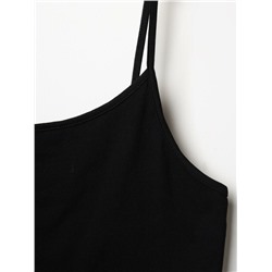 Комплект трикотажный для девочек: платье, топ