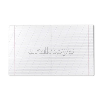 Тетрадь 12л., косая  линия, скрепка, офсет 60 гр