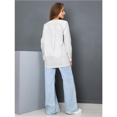 Блузка "Асель" (Серая полоска)