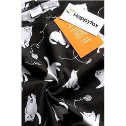 Хлопковая пижама для девочки с шортами Happyfox