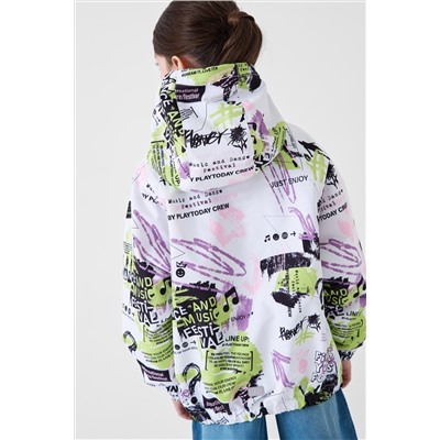 Куртка текстильная с полиуретановым покрытием для девочек (ветровка) PLAYTODAY, 1240308