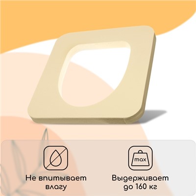 УЦЕНКА Сиденье для уличного туалета, 38×50 см, Эконом, с крышкой, пенополистирол( разноцвет) 10383