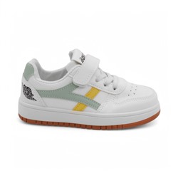 Подростковые кроссовки А638-2 бело зеленые п/п