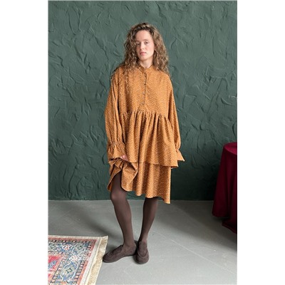 Платье женское  PUFF059/03/Коричневый, бежевый