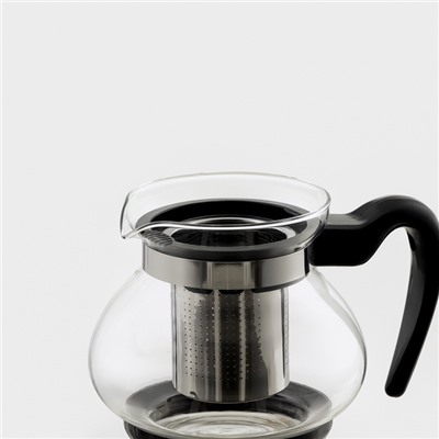 Чайник заварочный «Мелодия», 750 мл, с металлическим ситом, стекло, МИКС