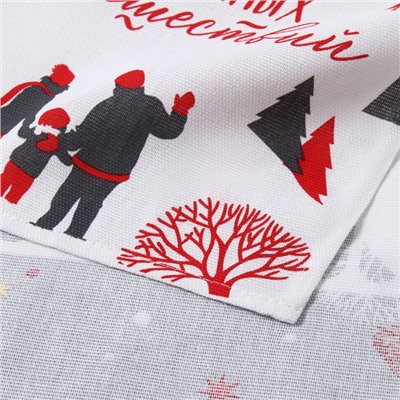 Набор новогодних кухонных полотенец Доляна «Волшебного года» 35×60 см-2 штуки, 100% хлопок