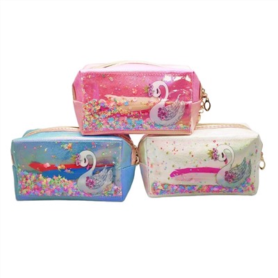 Sunflower Косметичка женская тубус с пайетками, лебедь 5863