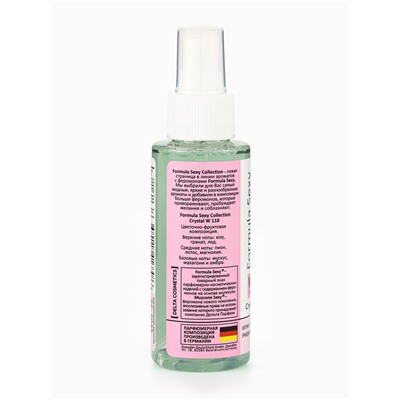 Мист парфюмированный спрей с феромонами для тела Formula Sexy Crystal W118, 100 мл (по мотивам Bright Crystal (Versace)