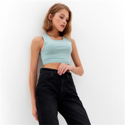 Топ женский MINAKU: Basic line, цвет аквамарин, размер 42