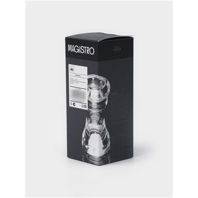 Солонка для специй Magistro Glace, 12.6 см, акрил, прозрачная