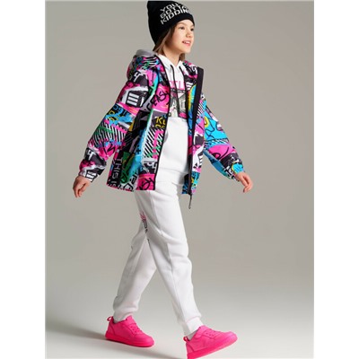 Куртка текстильная с полиуретановым покрытием для девочек (ветровка)