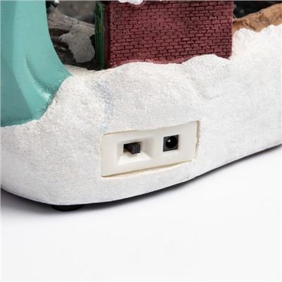 Светодиодная фигура «Площадь с фонтаном» 23×19×16 см, полистоун, батарейки АААх2 (не в комплекте), свечение мульти