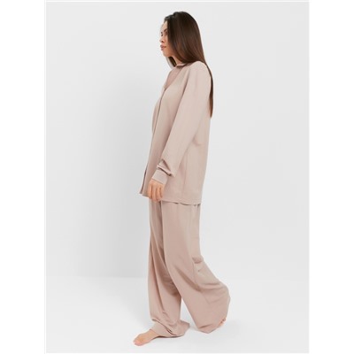 Костюм женский (рубашка, брюки, топ) KAFTAN Base, размер 44, цвет пудровый