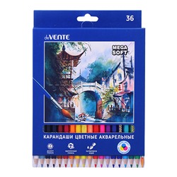 Карандаши цветные акварельные "Triolino Ultra 4М" 36 цветов, 4М, диаметр грифеля 3 мм, шестигран