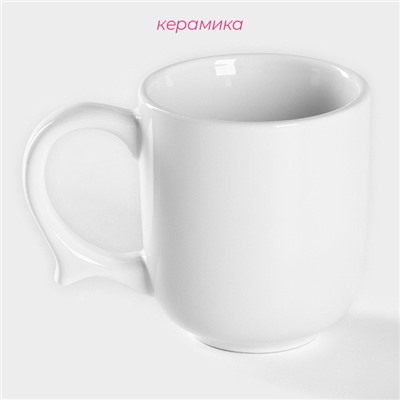 Кружка Доляна Coffee break, 380 мл, керамика, белая