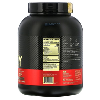Optimum Nutrition, Gold Standard, 100% Whey, сыворотка с насыщенным вкусом молочного шоколада, 2,27 кг (5 фунтов)