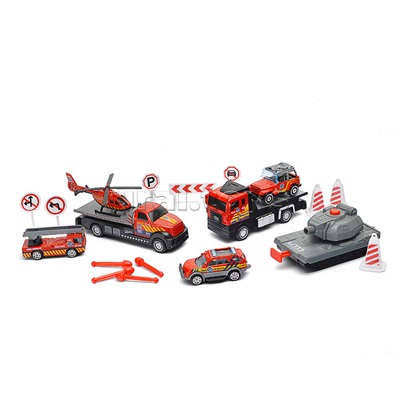 Набор машин "Пожарные спецслужбы" металл, в коробке