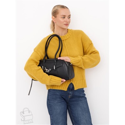 Сумка женская кожаная 9198SP black Velina Fabbaino-Safenta в Новосибирске