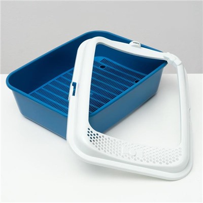 Туалет Сима с бортом + сетка + совок-микс 30×39×13.5 см синий FIX