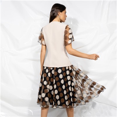 Костюм с юбкой с креативной застёжкой, Шаг к тебе (brown, 2 в 1)