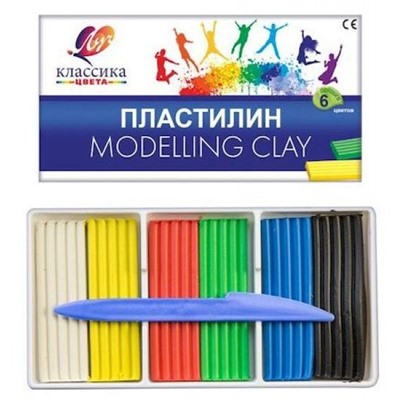 Пластилин   6цв 120 гр. "Классика" 12С878-08 Луч