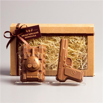 Бельгийский шоколад, 2 в 1 «Танк + Пистолет», 160 г