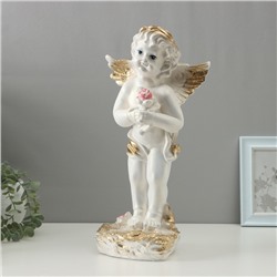 УЦЕНКА Фигура "Ангел большой" перламутр 44х20х15см