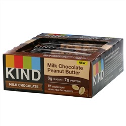 KIND Bars, Milk Chocolate, Peanut Butter, 12 Bars, 1.4 oz (40 g) Each