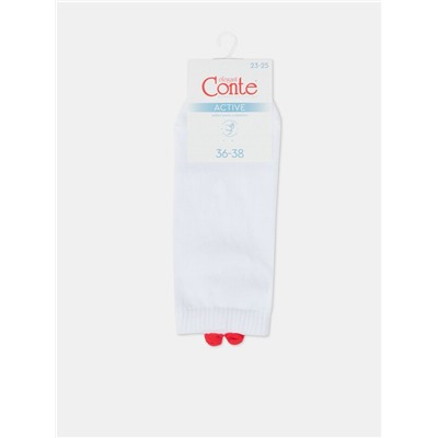 Носки женские CONTE Короткие хлопковые носки с пикотом-«сердечком»