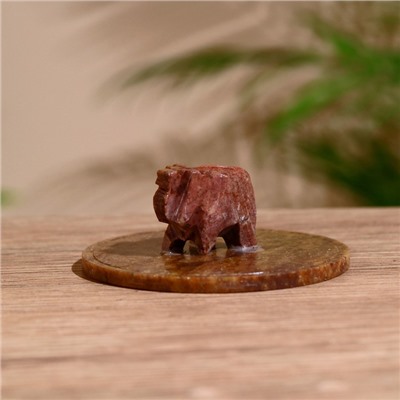 Подставка под благовония «Слоник» мыльный камень, 10 см