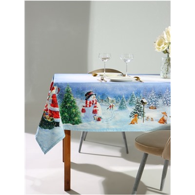 УЦЕНКА Скатерть Этель "Рождественский вечер" 150х220 см, с ВГМО, 100% хл, саржа 190 г/м2