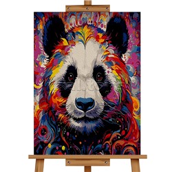 Набор для рисования "Картина по номерам 30х20 см. Яркая пандочка"