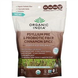 Organic India, Psyllium Pre & Probiotic Fiber, Cinnamon Spice, 10 oz (283 g)