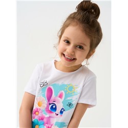 Фуфайка трикотажная для девочек (футболка)