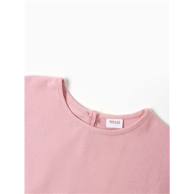 Футболка детская MINAKU, розовая, рост 128 см