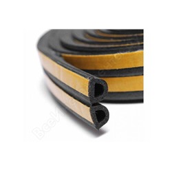 Утеплитель резин.D-проф.ЧЁРНЫЙ 100м