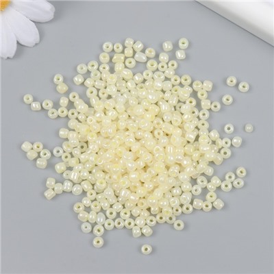 Бисер стекло 6/0 «Бледно-жёлтый», перламутр, 450 г