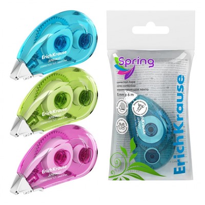 Корректор-лента 5 мм х 6 м "Весна" в пакете 53196 ErichKrause