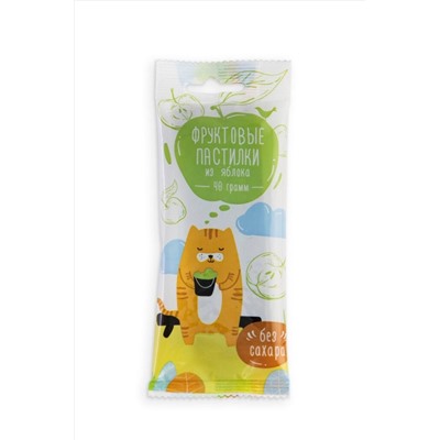 Пастилки фруктовые "Котики" Яблоко 40г ЭКОПРОДУКТЫ, 1185164