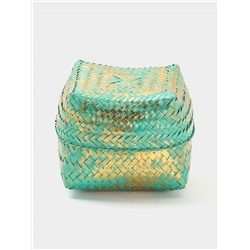 Корзинка плетёная «Голден мини», 19×19×14 см, голубая