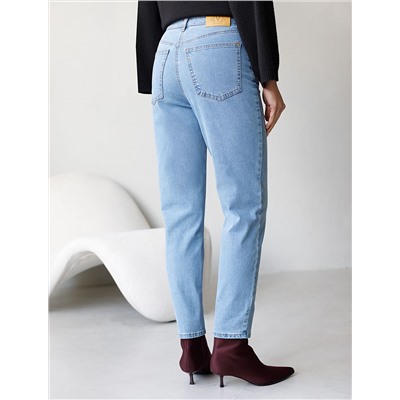 Джинсы мом фит из мягкой эластичной джинсы 12OZ