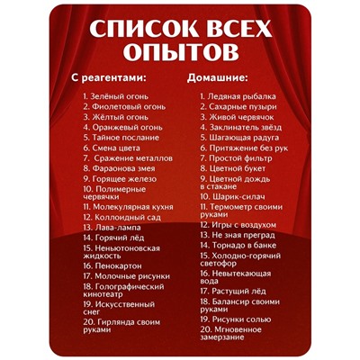 Набор для опытов «Большой новогодний подарок», 40 опытов